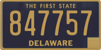 DE license plate 847757