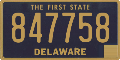 DE license plate 847758