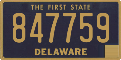 DE license plate 847759