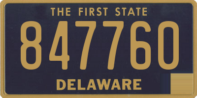 DE license plate 847760