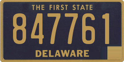 DE license plate 847761