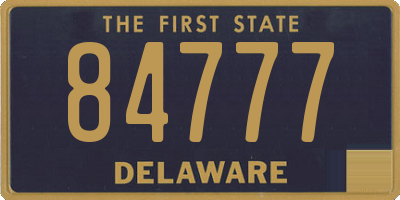 DE license plate 84777