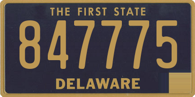 DE license plate 847775