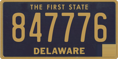 DE license plate 847776