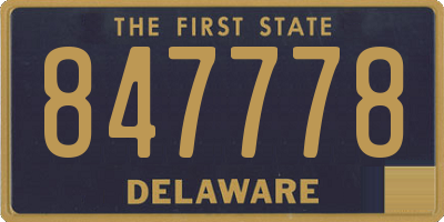 DE license plate 847778