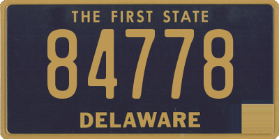 DE license plate 84778