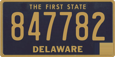 DE license plate 847782