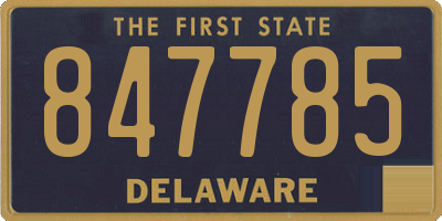 DE license plate 847785