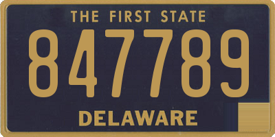 DE license plate 847789