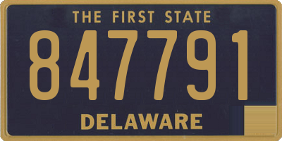 DE license plate 847791