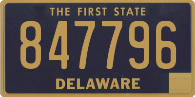 DE license plate 847796