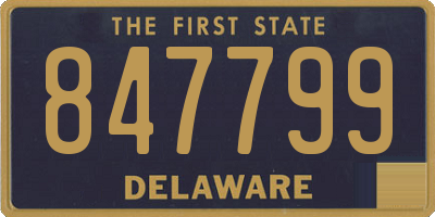DE license plate 847799