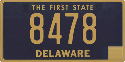 DE license plate 8478