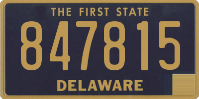 DE license plate 847815