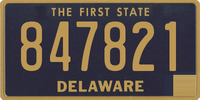 DE license plate 847821