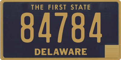 DE license plate 84784