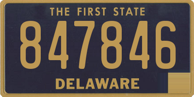 DE license plate 847846