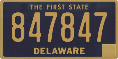 DE license plate 847847