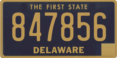 DE license plate 847856