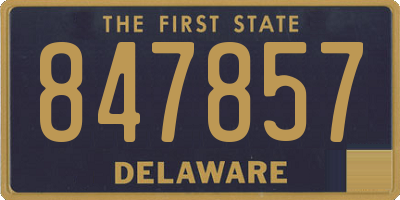 DE license plate 847857