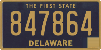 DE license plate 847864