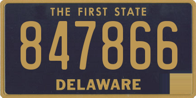 DE license plate 847866
