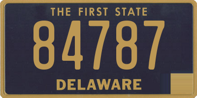 DE license plate 84787