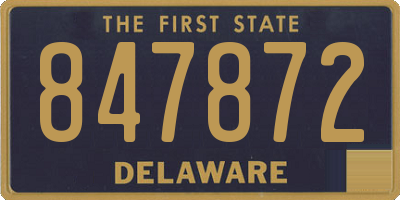 DE license plate 847872