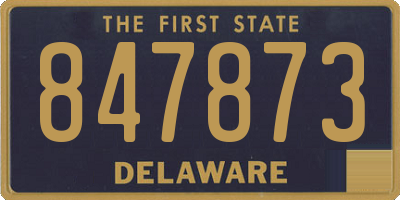 DE license plate 847873