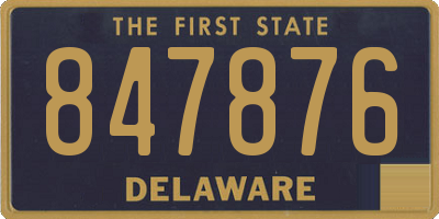 DE license plate 847876
