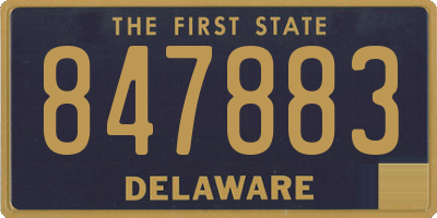 DE license plate 847883