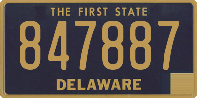 DE license plate 847887