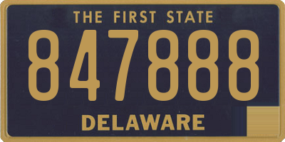 DE license plate 847888