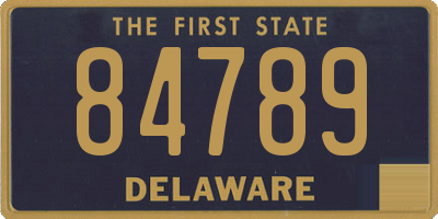 DE license plate 84789