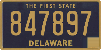 DE license plate 847897