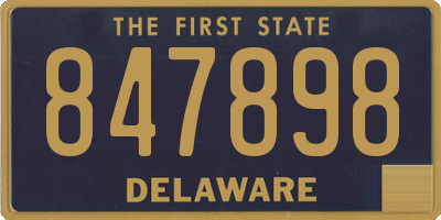 DE license plate 847898