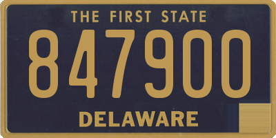 DE license plate 847900