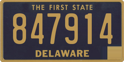 DE license plate 847914