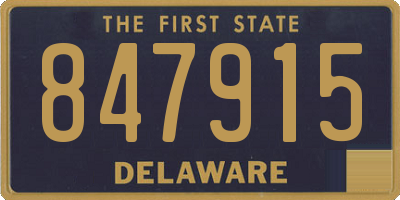 DE license plate 847915