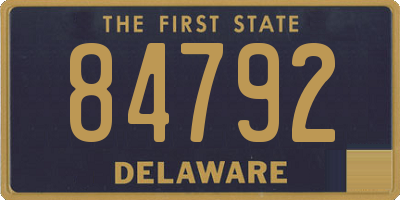 DE license plate 84792