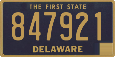 DE license plate 847921