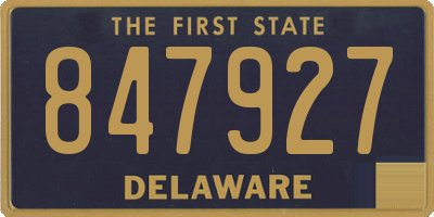 DE license plate 847927