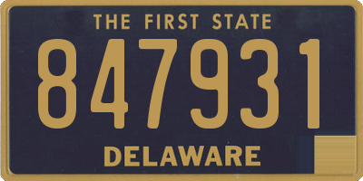 DE license plate 847931