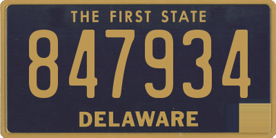 DE license plate 847934