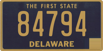 DE license plate 84794