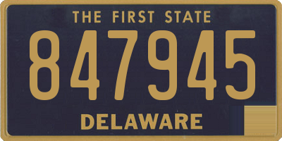 DE license plate 847945