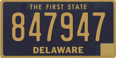 DE license plate 847947