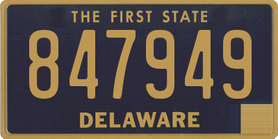 DE license plate 847949