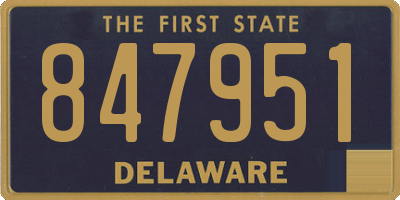 DE license plate 847951
