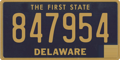 DE license plate 847954